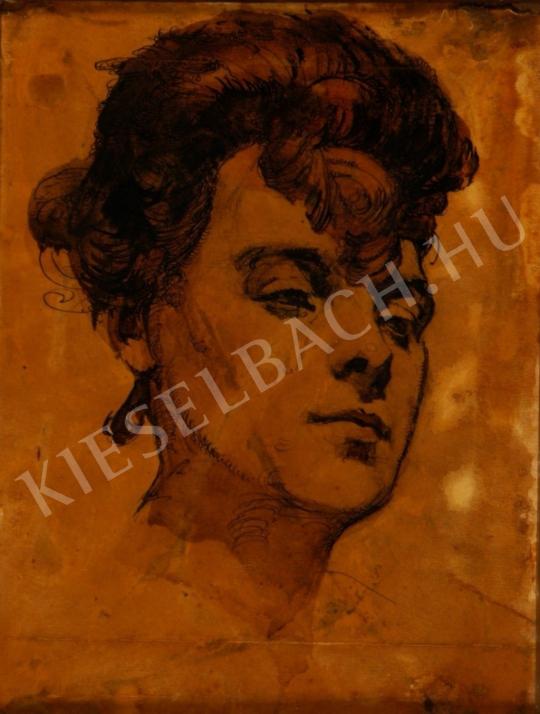 Egyed, Erna (Lókay Ferencné) - Self-Portrait painting