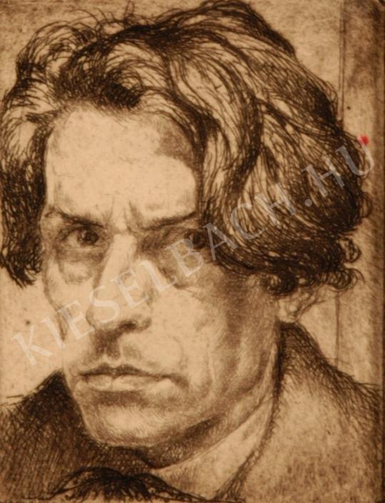  Gallé, Tibor - Self-Portrait painting