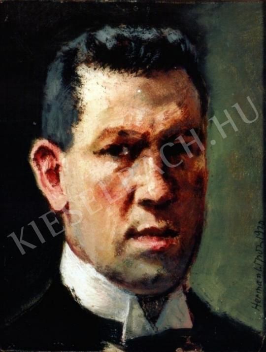  Herman, Lipót - Self-Portrait painting