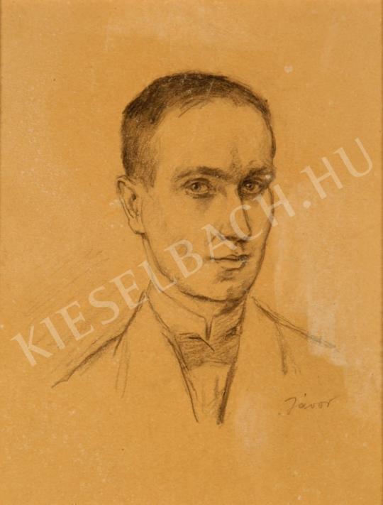 Jávor, Pál - Self-Portrait painting