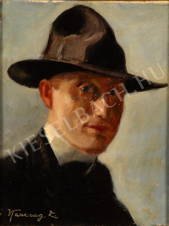 Karczag, Zoltán, - Self-Portrait painting