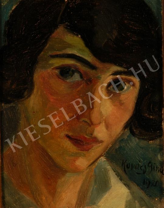Kovács, Gina - Self-Portrait painting