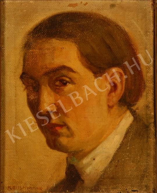 Krusnyák, Károly - Self-Portrait painting