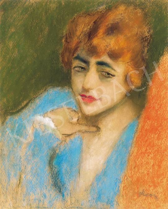 Rippl-Rónai, József - Girl in Blue Dress | 21st Auction auction / 194 Lot