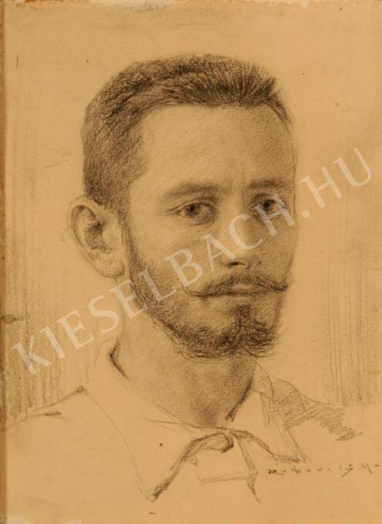 Rubovics, Márk - Self-Portrait painting