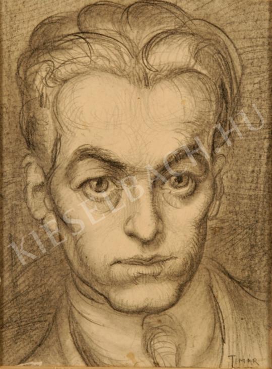 Timár, Imre - Self-Portrait painting