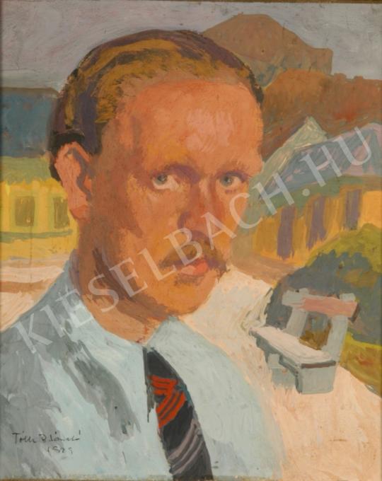 Tóth B. László - Self-Portrait painting