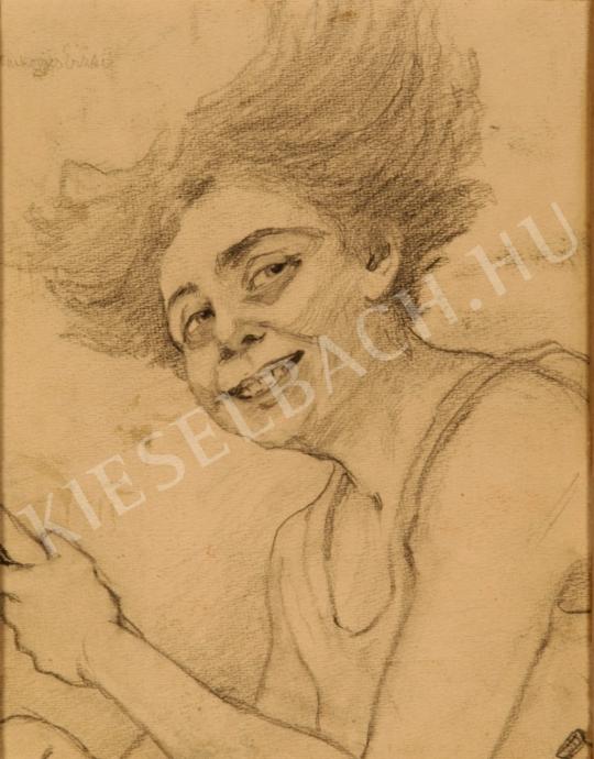 Vaskovics, Erzsébet - Self-Portrait painting