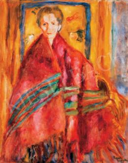  Frank, Frigyes - Red Shoulder Scarf 