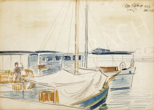  Vaszary, János - Port in San Remo with a Sailing Boat | 23rd Auction auction / 1 Lot