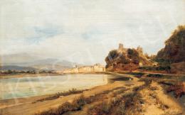 Ligeti, Antal - Riverside Landscape with Castle Ruins 