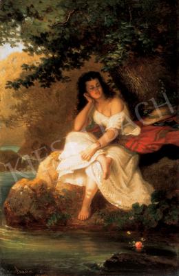 Brunner, Hans - Girl Sitting by the Brook 