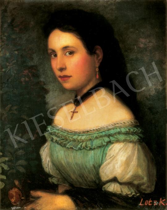  Lotz, Károly - Young Girl with Coralle Earring | 26th Auction auction / 159 Lot
