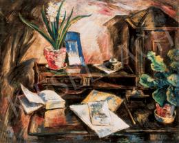 Schadl, János - Desk Still Life with a Hyacinthe 