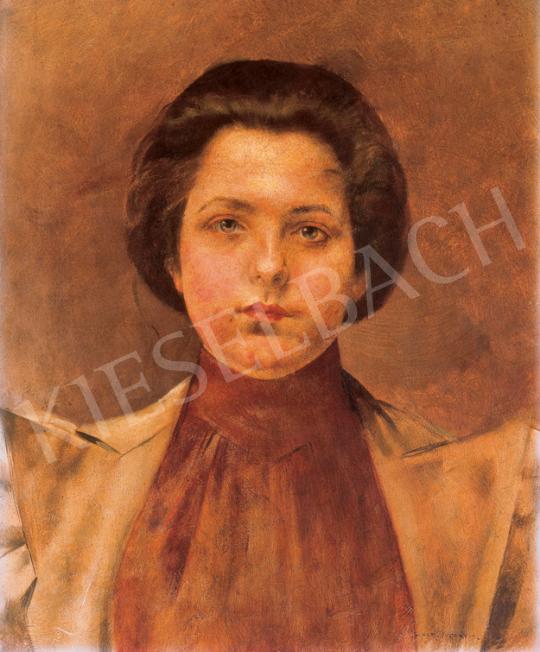  Karlovszky Bertalan - Párizsi nő vörös blúzban | 26. Aukció aukció / 169 tétel