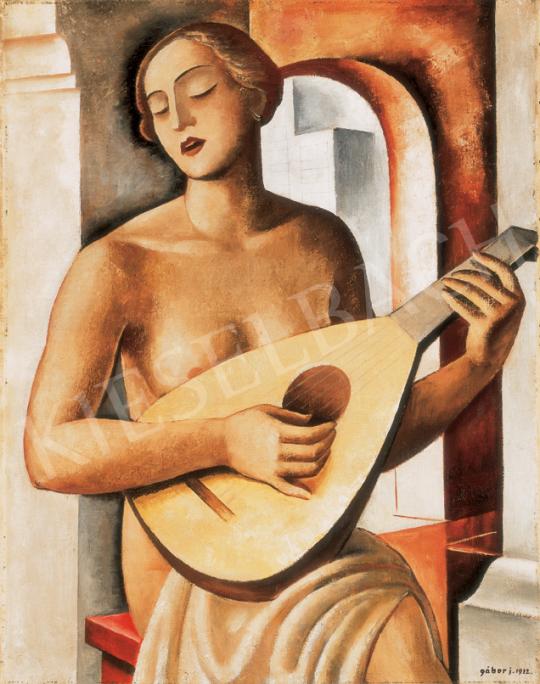  Gábor Jenő - Nő mandolinnal, 1932 | 26. Aukció aukció / 179 tétel