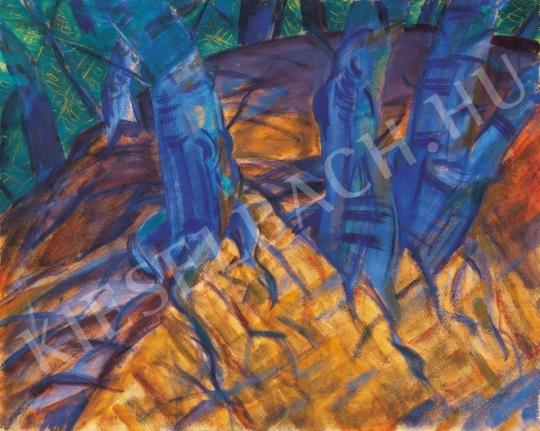 Derkovits, Gyula - Roots (Foot of Trees), 1929 painting