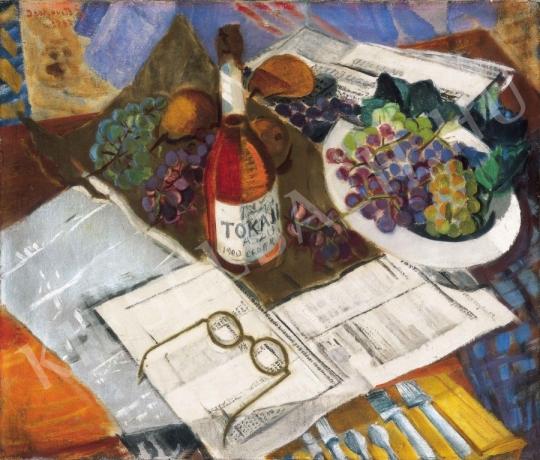 Derkovits, Gyula - Still-Life with Tokay Wine, 1929 painting