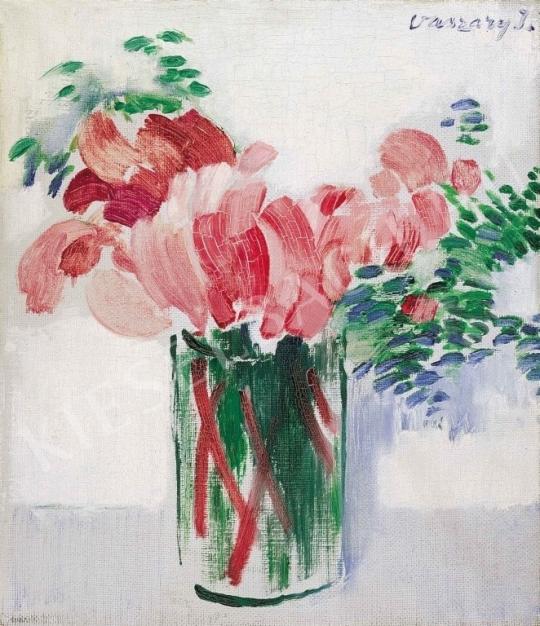  Vaszary, János - Cyclamens in a Glass, 1930s painting