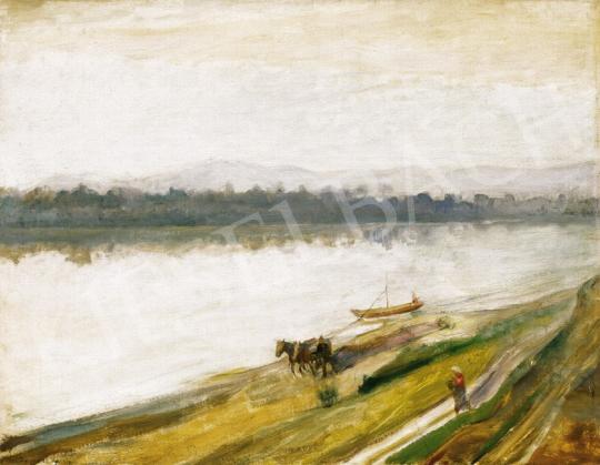  Kernstok, Károly - Towage on the River Danube by Nagymaros | 23rd Auction auction / 22 Lot