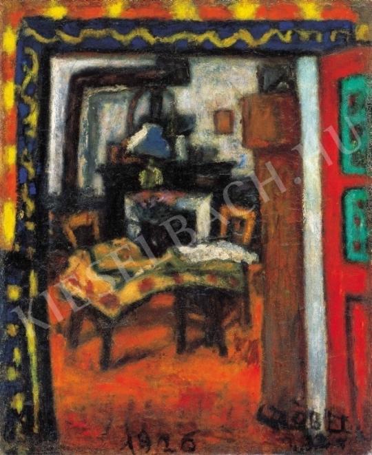  Czóbel, Béla - Interior in Normandy, 1926 painting