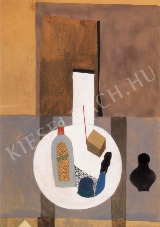 Vajda, Lajos - Still-Life on a Pink Table, 1934 painting