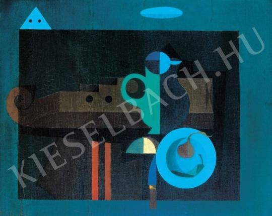  Korniss, Dezső - Szentendre Motif III. (Still-Life with a Zither), 1935 painting