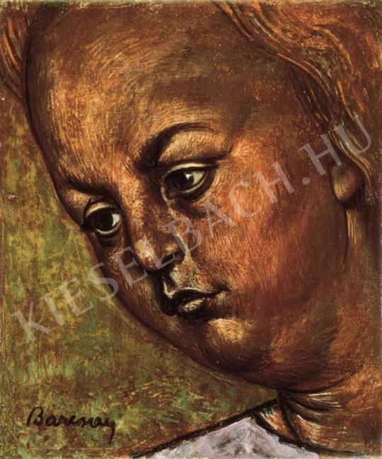  Barcsay, Jenő - Girl Head (Small Fresco-Design), 1955 painting
