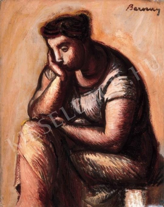  Barcsay, Jenő - Thinker, 1957 painting