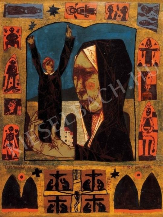 Kondor Béla - Savonarola, 1961 festménye