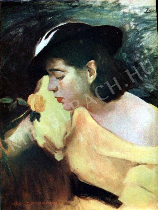  Benkhard Ágost - Sárga rózsa festménye