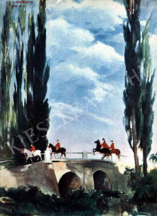  Benkhard, Ágost - Fox Hunters painting