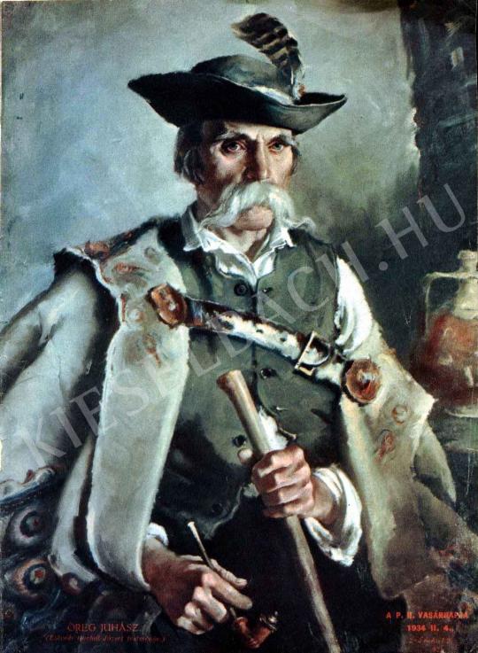 Gachal, József (Eölvedy) - Old Shepherd painting