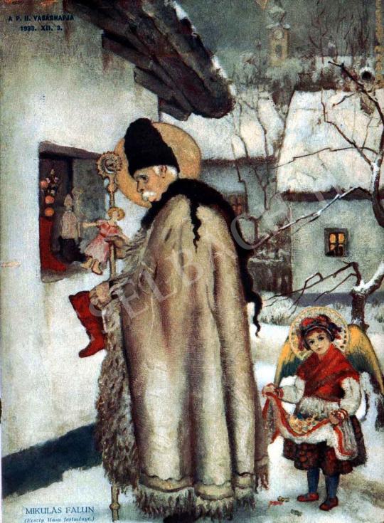 Feszty, Masa - Santa Claus in the Country painting