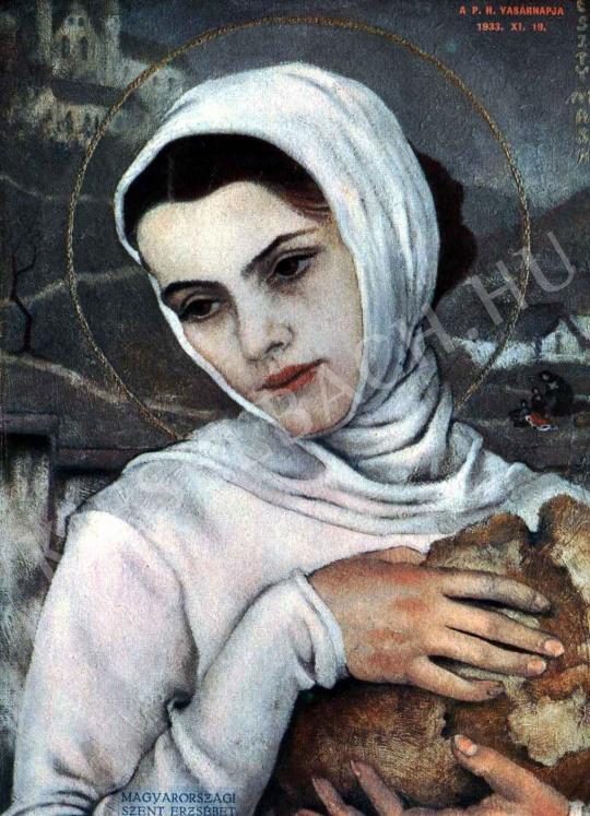 Feszty, Masa - Saint Elizabeth of Hungary painting