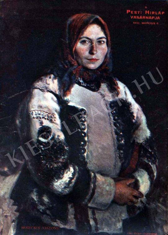  Glatz, Oszkár - Woman in Fur-Lined Short Overcoat painting