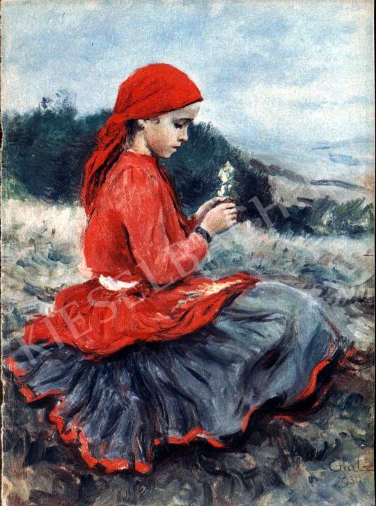  Glatz, Oszkár - Juliska and her Little Doll painting