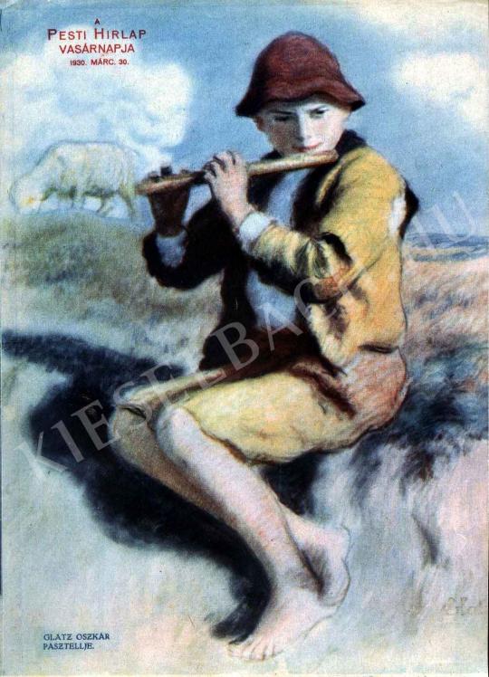  Glatz, Oszkár - Playing the Flute painting