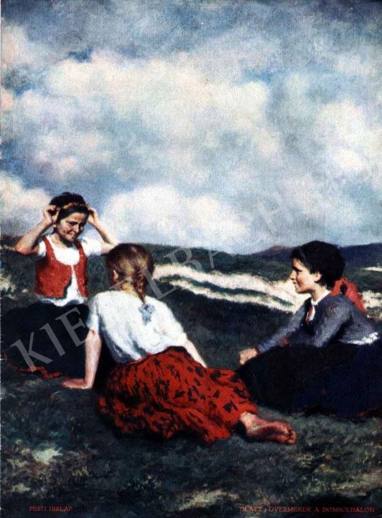  Glatz, Oszkár - Children on the Hillside painting