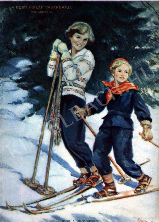  Hadzsy, Olga (B. Hadzsy Olga, Braun Olga, Mar - In the Mountains by Ski painting