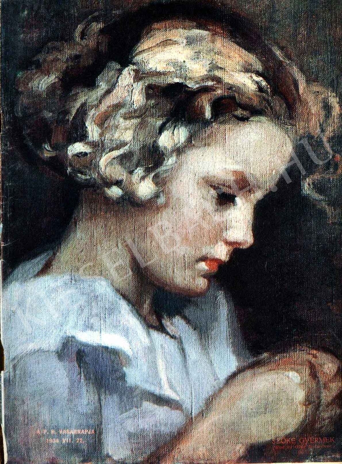 Hadzsy, Olga (B. Hadzsy Olga, Braun Olga, Mar - Blonde Child painting