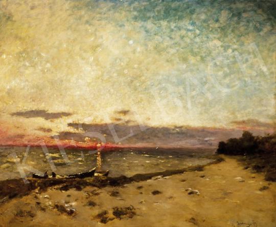 K. Spányi, Béla - Sunset by the Lake Balaton | 23rd Auction auction / 40 Lot