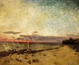 K. Spányi, Béla - Sunset by the Lake Balaton 