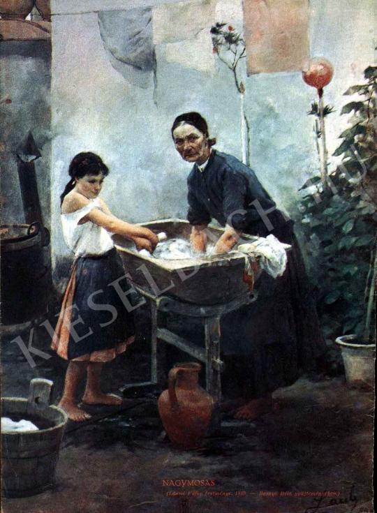  László Fülöp - Nagymosás festménye