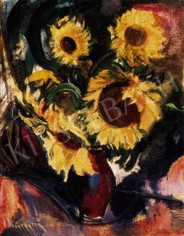  Márffy, Ödön - Sunflowers in Glass Vase, 1930 