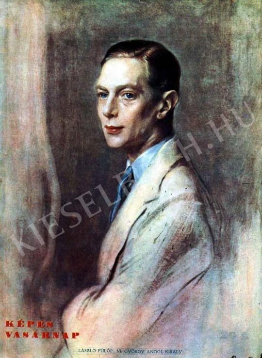  László, Fülöp - George VI., King of England painting