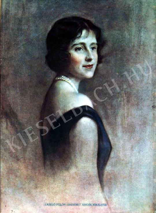  László, Fülöp - Elisabeth, Queen of England painting
