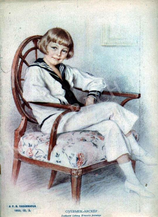 Lohwag, Ernesztin - Portrait of a Child painting