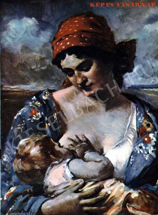 Mihalovits Miklós - Anya gyermekével festménye
