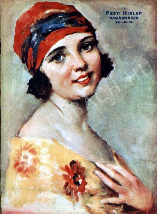 Mihalovits Miklós - Női portré festménye